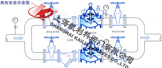 200X可調式穩(wěn)壓閥安裝示意圖