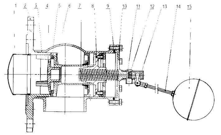 圖3法蘭連接浮球閥